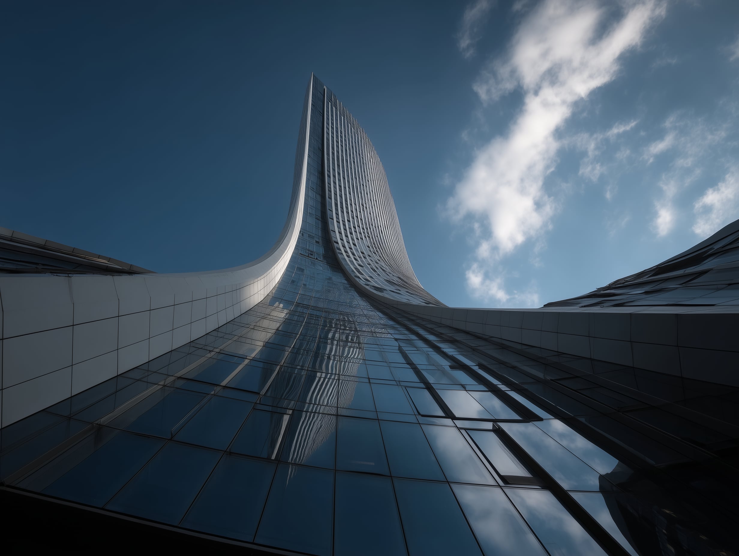 Glass office tower